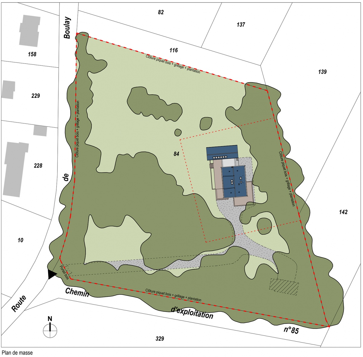 Maison R : Plan masse