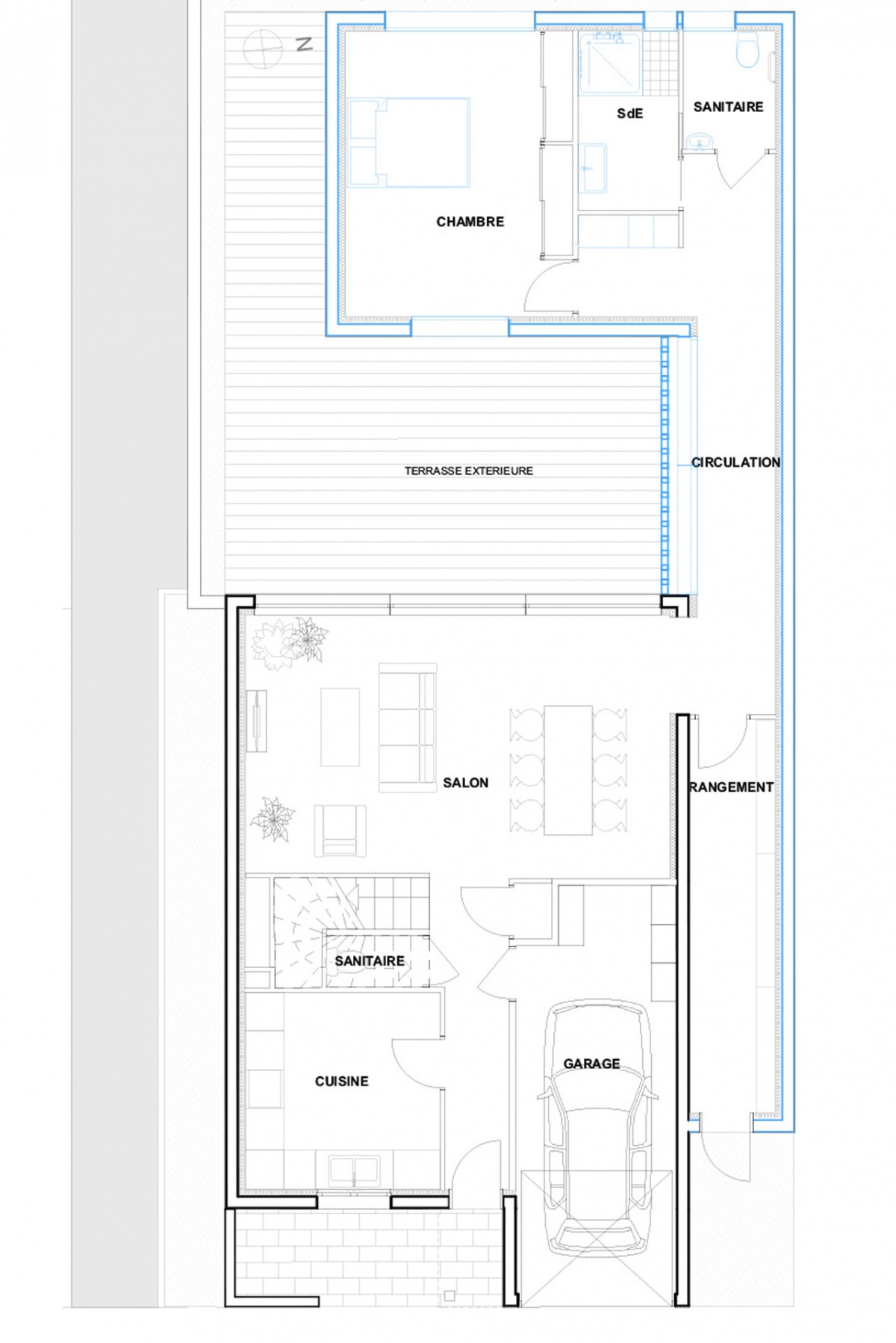 Rhabilitation et extension d'une maison d'habitation : MKH-architecte-Nantes-Extension-pavillon-torcy-77