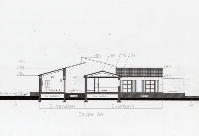 Maison d'hôtes - extension ( projet en cours )