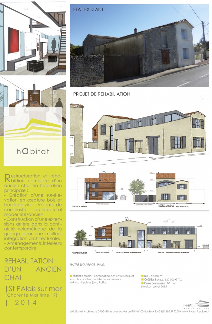 Extension surélévation et rénovation d'un ancien Chai